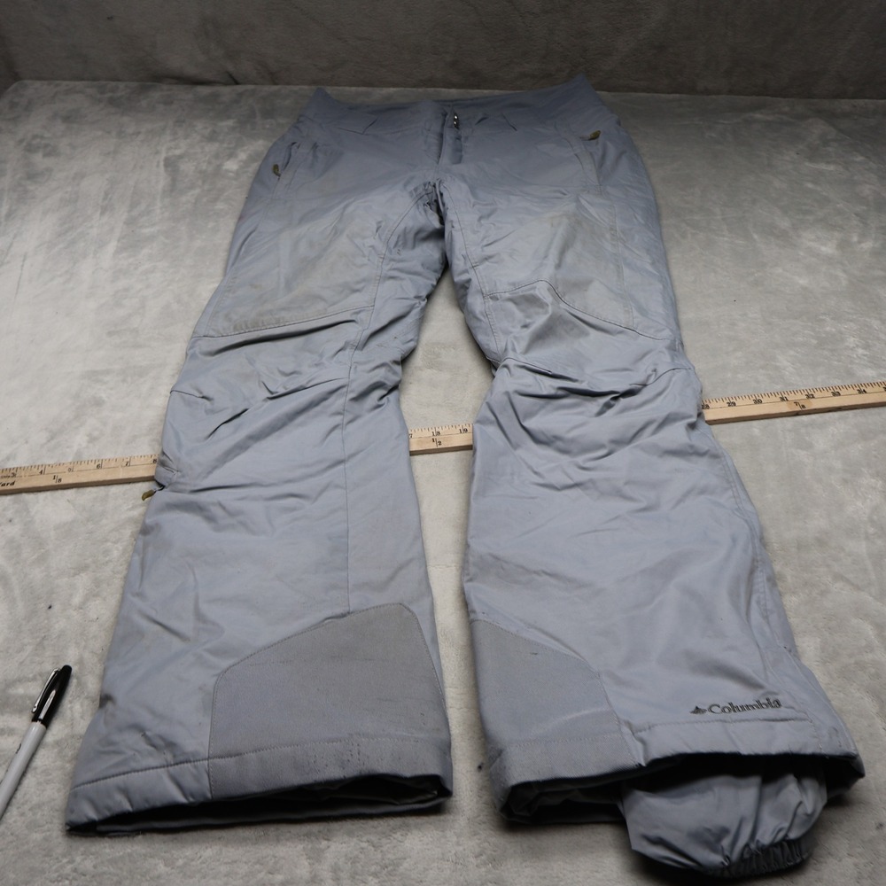 Columbia Snow Pants Womens Small Gray Bugaboo Omni Heat Insulated Ski Warm READ